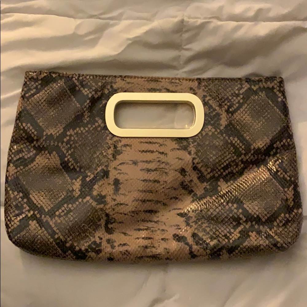 The Limited Snakeskin Clutch
